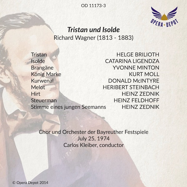 Wagner: Tristan und Isolde - Ligendza, Brilioth, Minton, McIntyre, Moll; C. Kleiber. Bayreuth, 1974