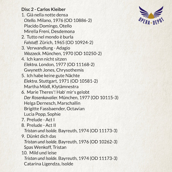 Compilation: Erich & Carlos Kleiber - Excerpts from Wozzeck, Falstaff, Otello, Elektra, Tristan & The Ring