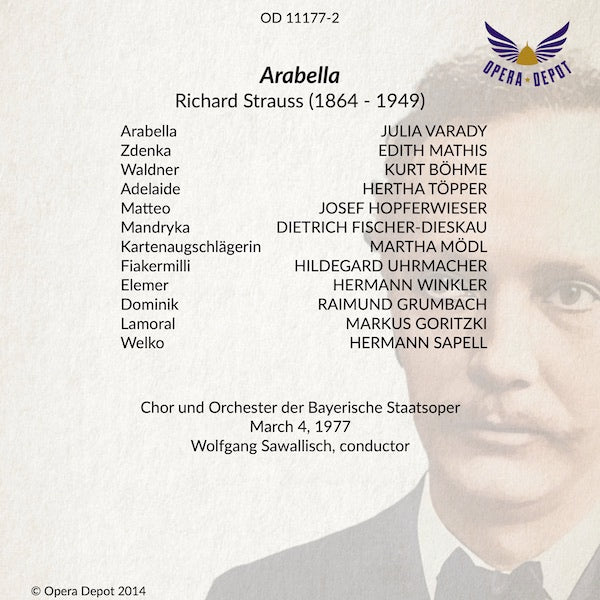 Strauss: Arabella - Varady, Mathis, Fischer-Dieskau; Sawallisch. München, 1977