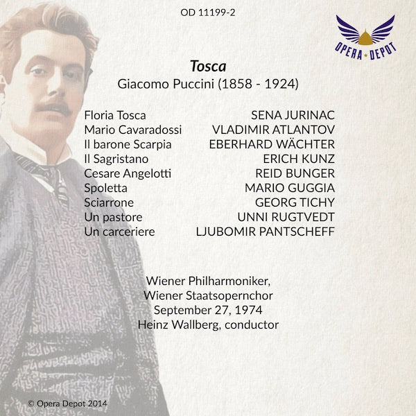 Puccini: Tosca - Jurinac, Wächter, Atlantov; Wallberg. Wien, 1974