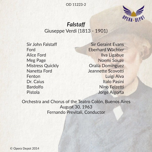 Verdi: Falstaff  - Evans, Wächter, Ligabue; Previtali. Buenos Aires, 1963