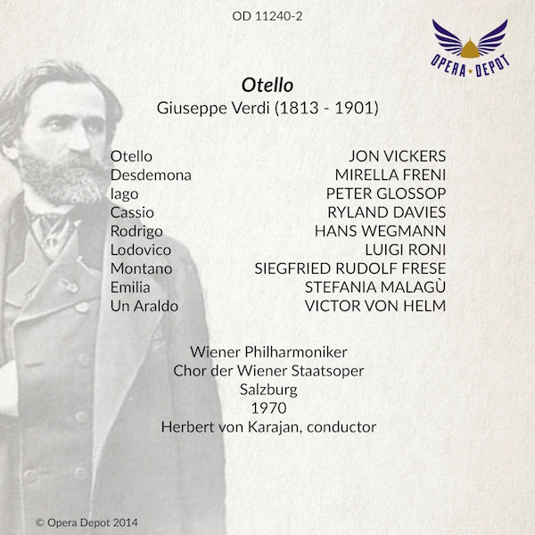 Verdi: Otello - Vickers, Freni, Glossop; Karajan. Salzburg, 1970
