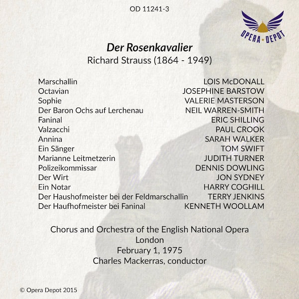 Strauss: Der Rosenkavalier - McDonall, Barstow, Masterson, Smith, Walker, Sydney; Mackerras. London, 1975