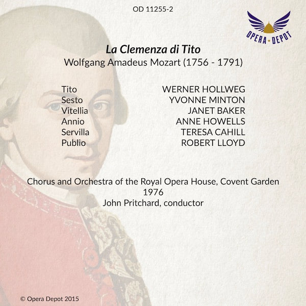 Mozart: La Clemenza di Tito - Hollweg, Minton, Baker; Pritchard. London, 1976