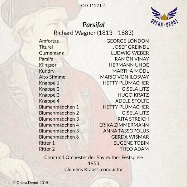 Wagner: Parsifal - Vinay, Mödl, Weber, London, Greindl; Krauss. Bayreuth, 1953