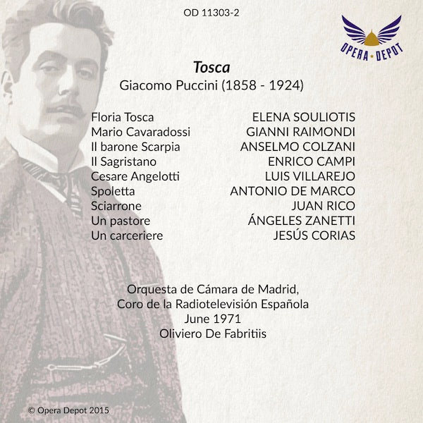 Puccini: Tosca - Souliotis, G. Raimondi, Colzani; De Fabritiis. Milano, 1971