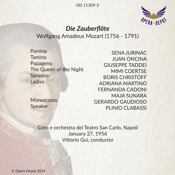 Mozart: Die Zauberflöte - Jurinac, Oncina, Christoff, Taddei, Clabassi; Gui. Napoli, 1956