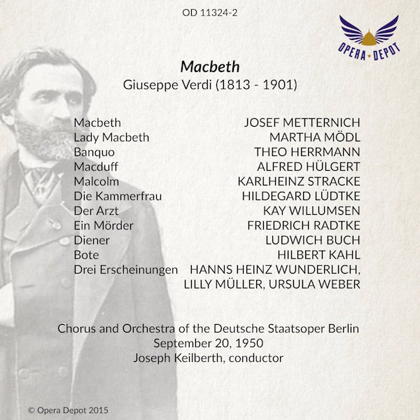 Verdi: Macbeth (In German) - Mödl, Metternich, Hermann; Keilberth. Berlin, 1950