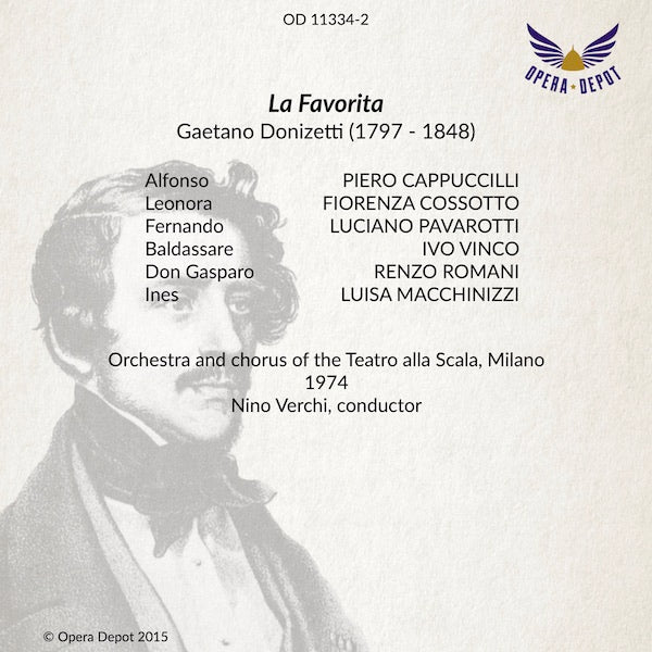 Donizetti: La Favorita - Cossotto, Pavarotti, Cappuccilli, Vinco; Verchi. Milano, 1974