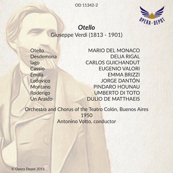 Verdi: Otello - Del Monaco, Rigal, Guichandut; Votto. Buenos Aires, 1950