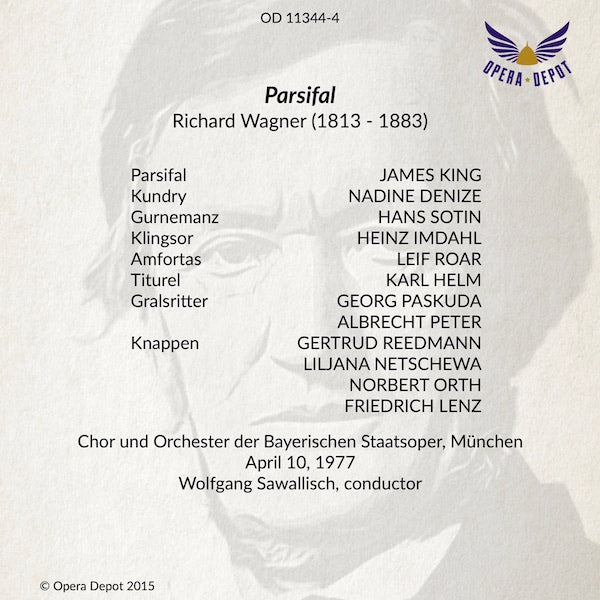 Wagner: Parsifal - King, Denize, Sotin, Roar; Sawallisch. München, 1977