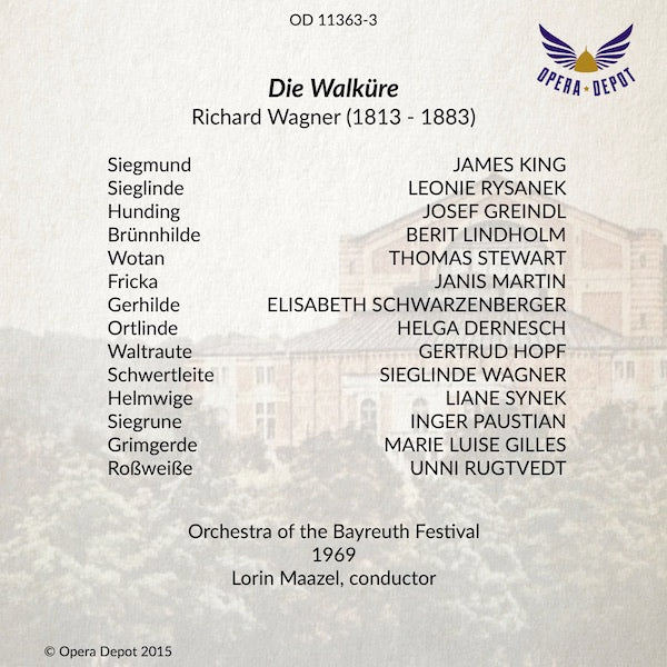Wagner: Der Ring des Nibelungen - Lindholm, Kuchta, Thomas, Stewart, Rysanek, King, Dernesch, Greindl; Maazel. Bayreuth, 1969