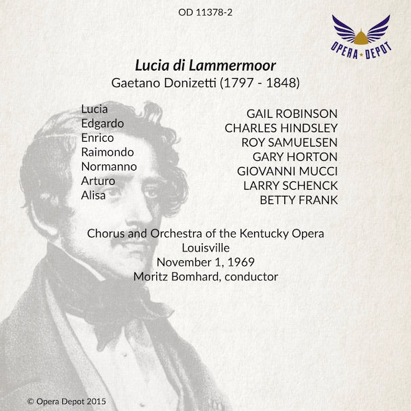 Donizetti: Lucia di Lammermoor - Robinson, Hindsley, Samuelsen, Horton; Bomhard. Louisville, 1969