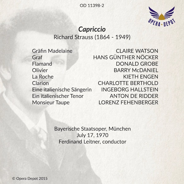 Strauss: Capriccio - Watson, Berthold, Nöcker, Grobe, MCDaniel; Leitner. München, 1970