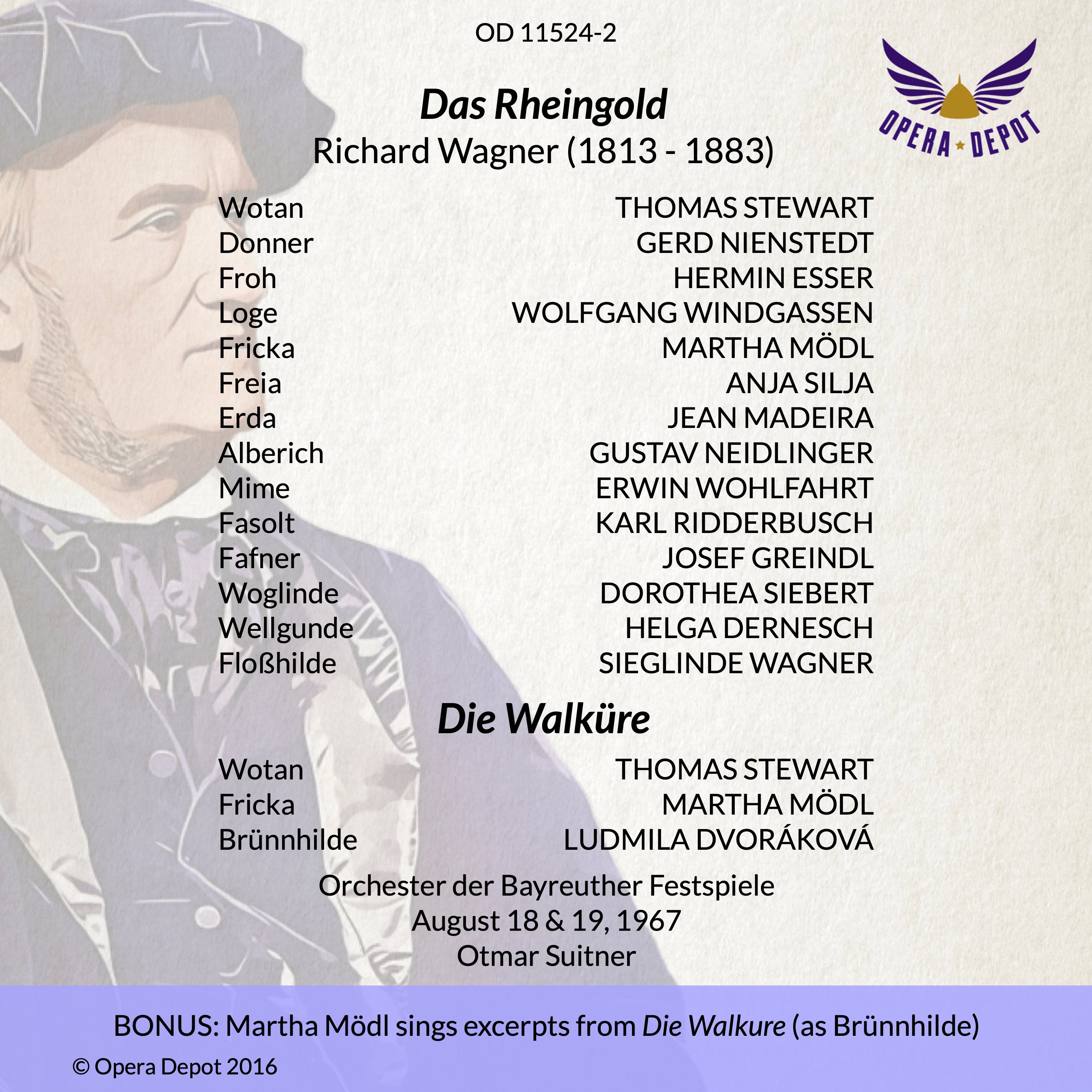 Wagner: Martha Mödl sings Fricka - With Stewart, Dvorakova, Silja, Windgassen, Madeira, Ridderbusch; Suitner. Bayreuth, 1967