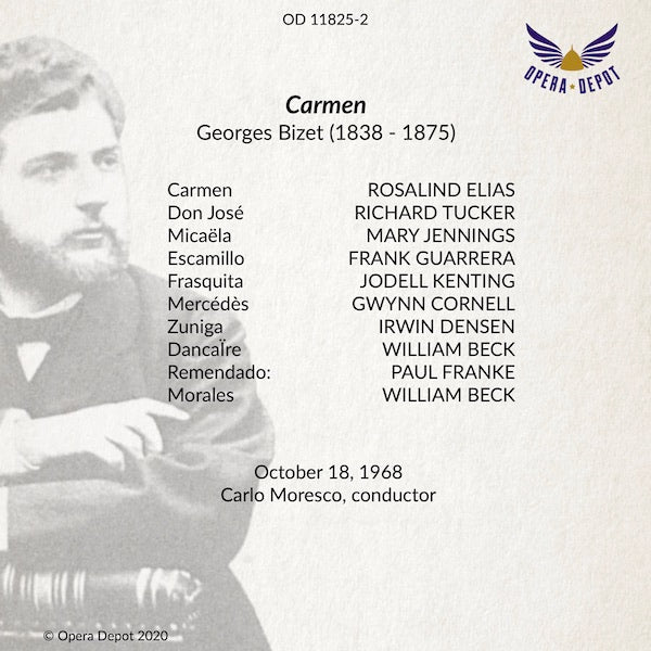 Bizet: Carmen - Elias, Tucker, Jennings, Guarrera, Franke; Moresco. 1968