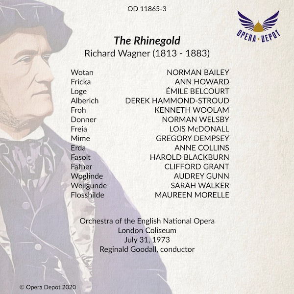 Wagner: Das Rheingold - Bailey, Howard, Belcourt, Hammond-Stroud, Grant, Woolam, MCDonall, Walker, Collins; Goodall. London, 1973