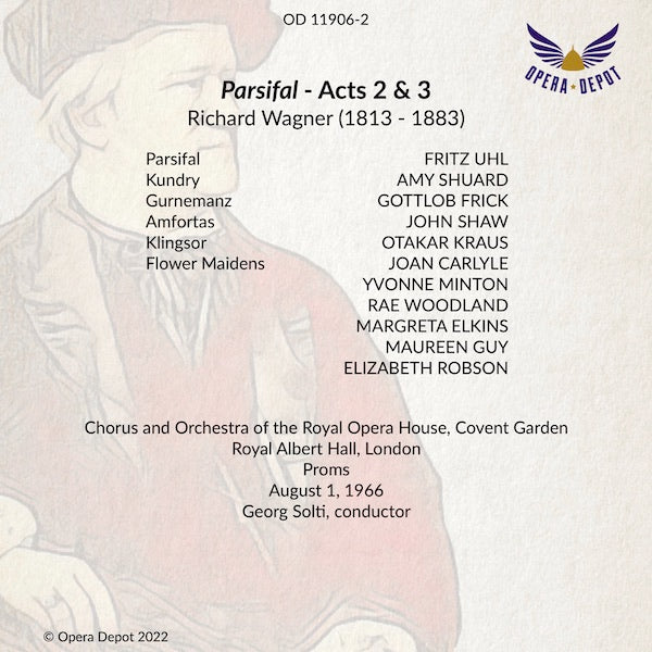 Wagner: Parsifal (Acts 2 & 3) - Uhl, Shuard, Frick, Shaw, O. Kraus, Minton, Carlyle; Solti. London, 1966