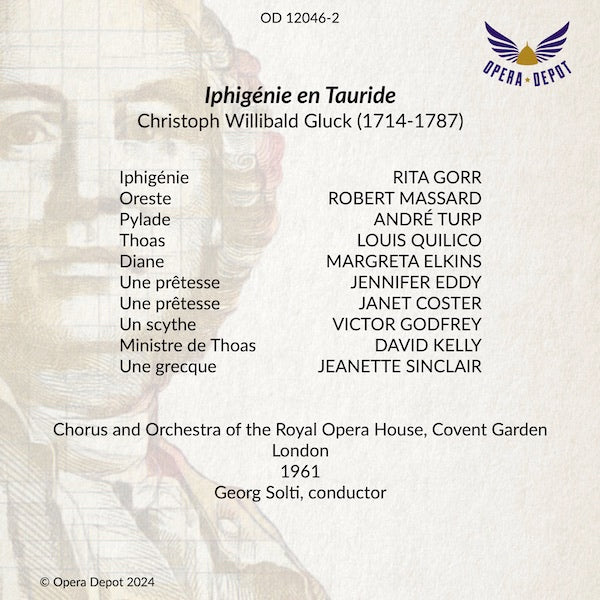 Gluck: Iphigénie en Tauride - Gorr, Quilico, Turp, Massard, Elkins; Solti. London, 1961