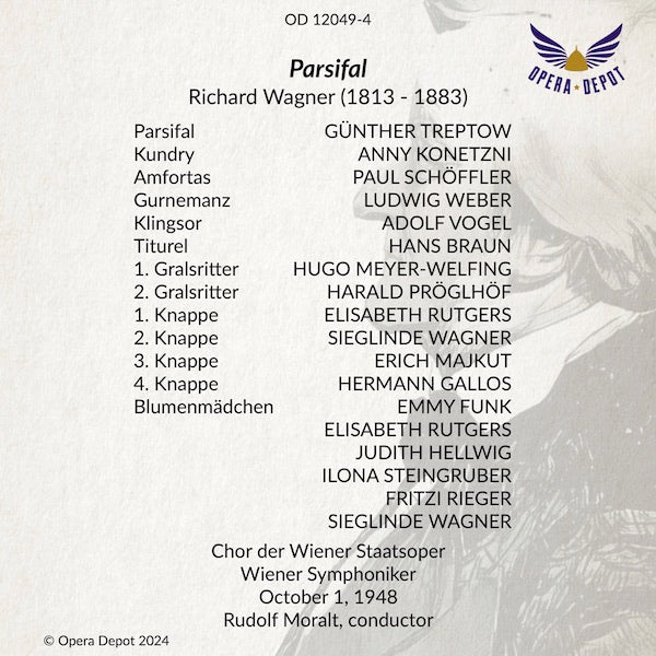 Wagner: Parsifal - Treptow, A. Konetzni, Weber, Schöffler; Moralt. Wien, 1948