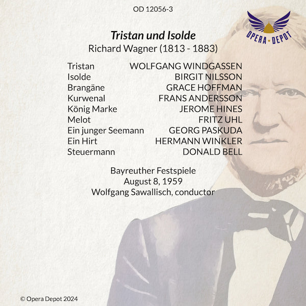 Wagner: Tristan und Isolde - Nilsson, Windgassen, Hoffman, Andersson, Hines, Uhl; Sawallisch. Bayreuth, 1959