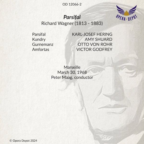 Wagner: Parsifal (Extended Excerpts) - Hering, Shuard, von Rohr, Godfrey; Maag. Marseille, 1968