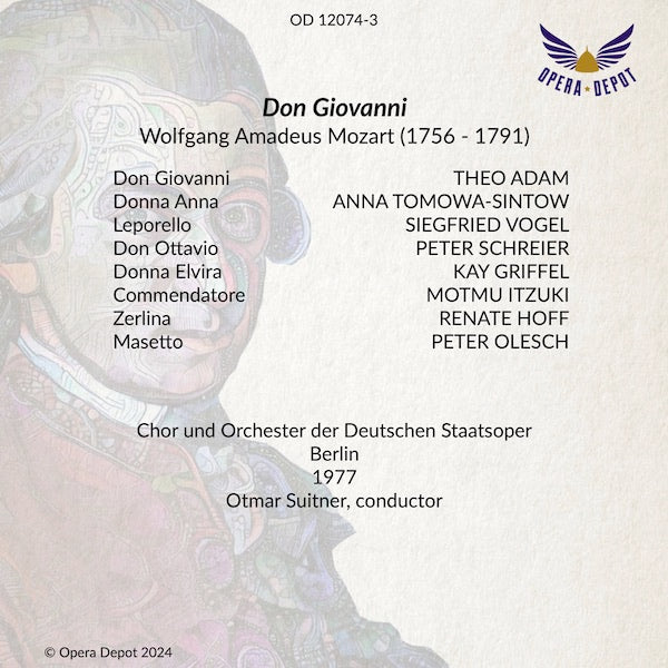 Mozart: Don Giovanni - Adam, Tomowa-Sintow, Vogel, Schreier, Griffel; Suitner. Tokyo, 1977