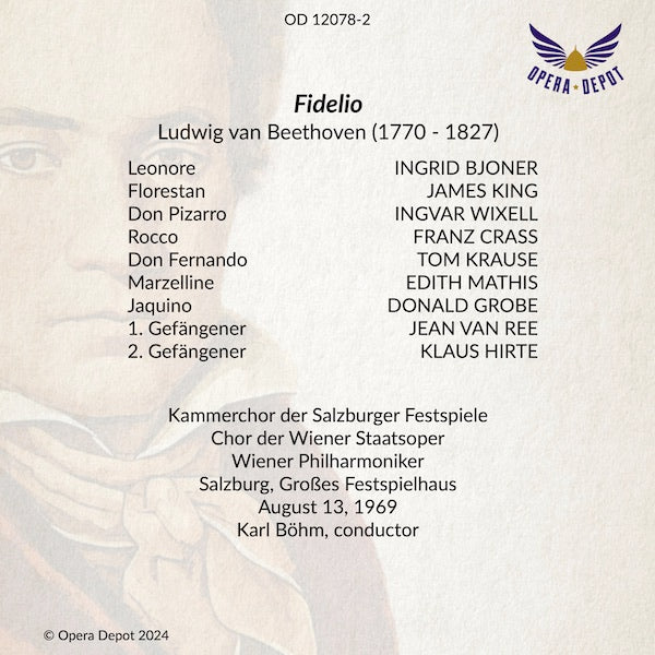 Beethoven: Fidelio - Bjoner, King, Crass, Wixell, Mathis, Krause; Böhm. Salzburg, 1969
