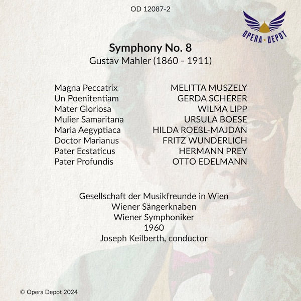 Mahler: Symphony No. 8 - Muszely, Lipp, Boese, Wunderlich, Prey, Edelmann; Keilberth. Wien, 1960