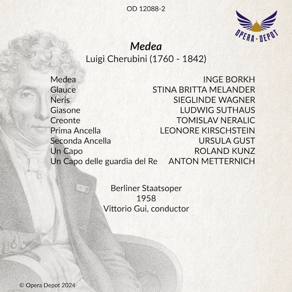 Cherubini: Medea (In German) - Borkh, Suthaus, Wagner, Neralic; Gui. Berlin, 1958