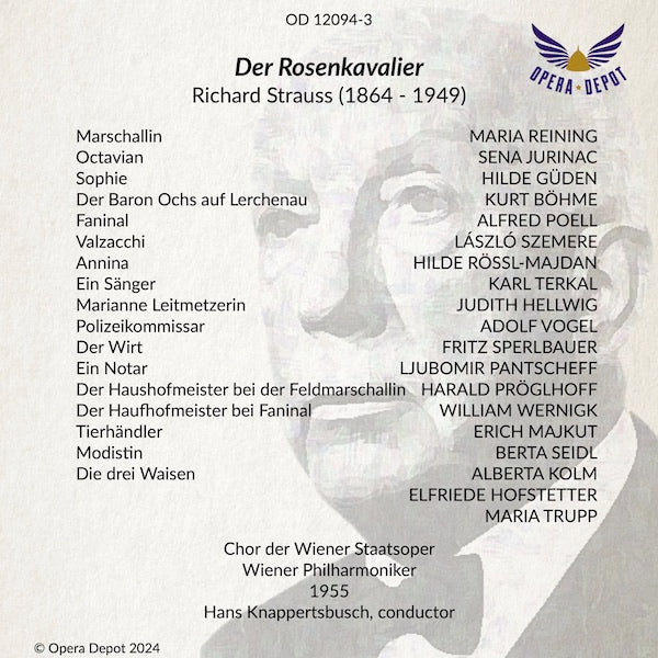 Strauss: Der Rosenkavalier - Reining, Jurinac, Güden, Böhme; Knappertsbusch. Wien, 1955
