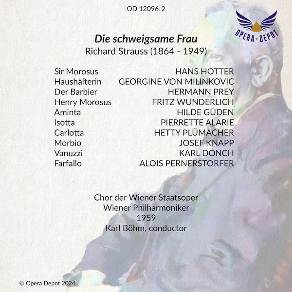 Strauss: Die schweigsame Frau - Hotter, Güden, Wunderlich, Prey, von Milinkovic; Böhm. Wien, 1959