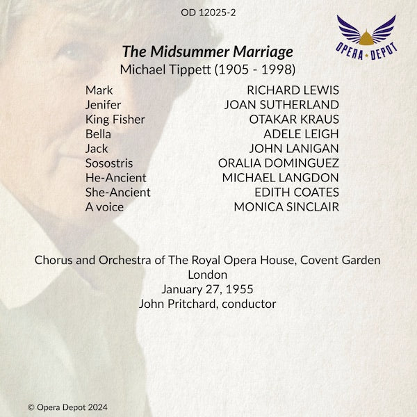 Tippett: The Midsummer Marriage (World Premiere) - Lewis, Sutherland, O. Kraus, Dominguez, Coates; Pritchard. London, 1955