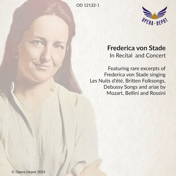 Recital: Frederica von Stade - Les Nuits d'été, Britten Folksongs, Debussy Songs & Arias by Mozart, Bellini and Rossini