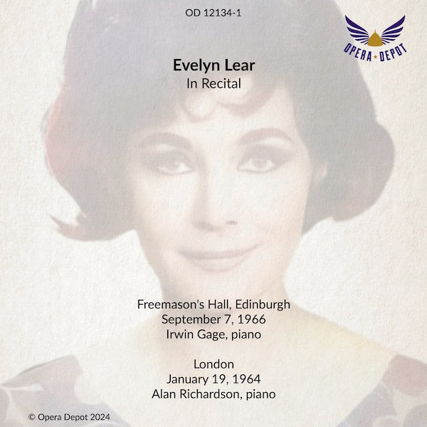Recital: Evelyn Lear. Works by Berg, Wolf, Schumann, Debussy and Strauss. Edinburgh, 1966; London, 1964