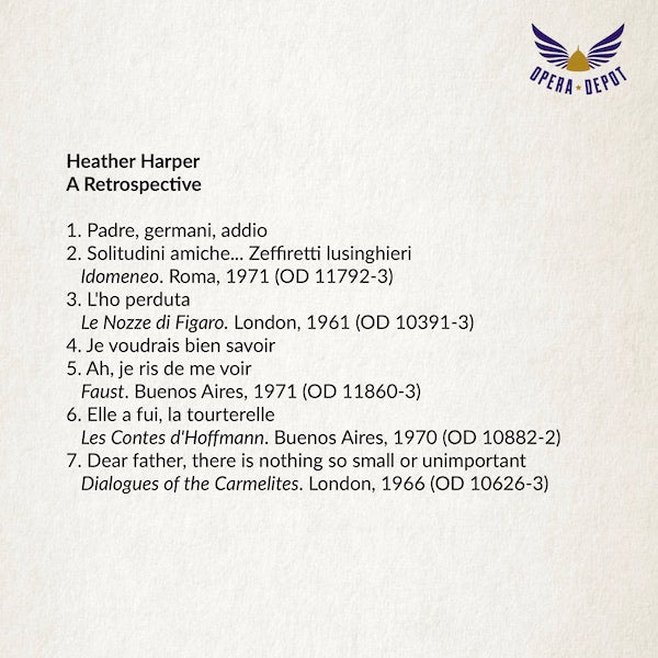 Compilation: Heather Harper - Excerpts from Figaro, Idomeneo, Faust, Lohengrin, Elektra, Frau, Arabella, Ariadne and more