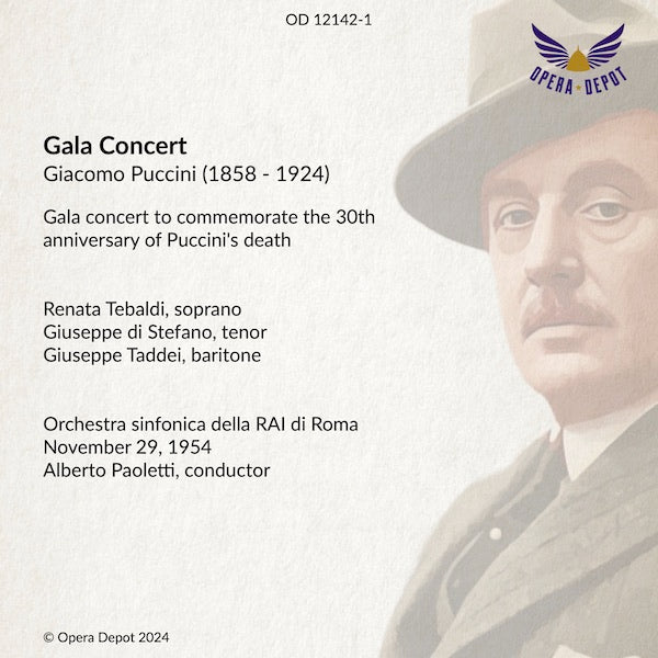 Puccini: Tebaldi, di Stefano, Taddei in Concert - Excerpts from Puccini operas. Roma, 1954