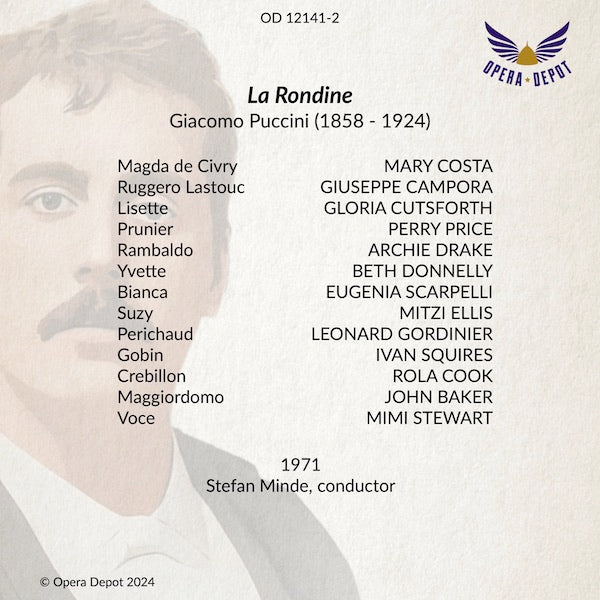Puccini: La Rondine - Costa, Campora, Cutsforth, P. Price. 1971