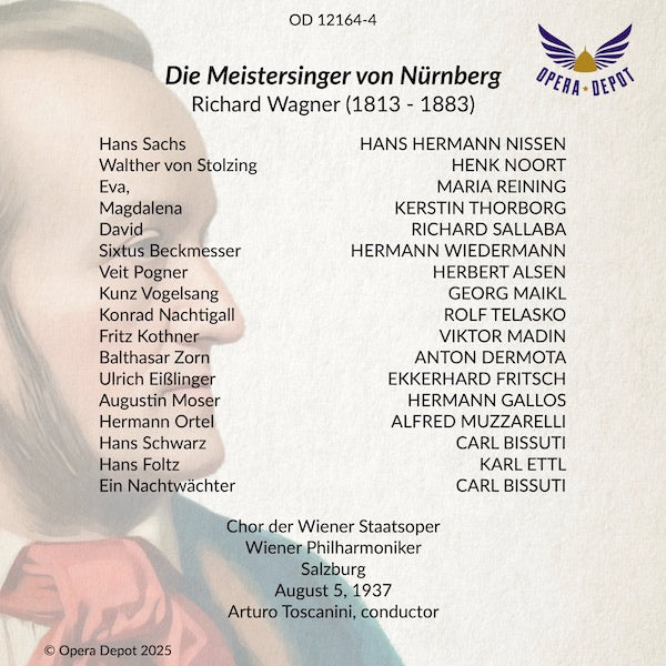 Wagner: Die Meistersinger von Nürnberg - Nissen, Noort, Reining, Thorborg, Wiedermann; Toscanini. Salzburg, 1937