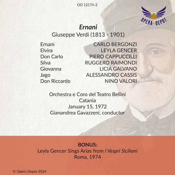 Verdi: Ernani - Gencer, Bergonzi, Cappuccilli, R. Raimondi; Gavazzeni. Catania, 1972