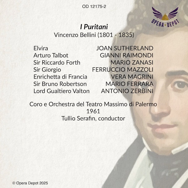 Bellini: I Puritani - Sutherland, G. Raimondi, Zanasi, Mazzoli; Serafin. Palermo, 1961