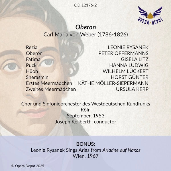 Weber: Oberon - Rysanek, Offermans, Litz, Lückert, Günther; Keilberth. Köln, 1953