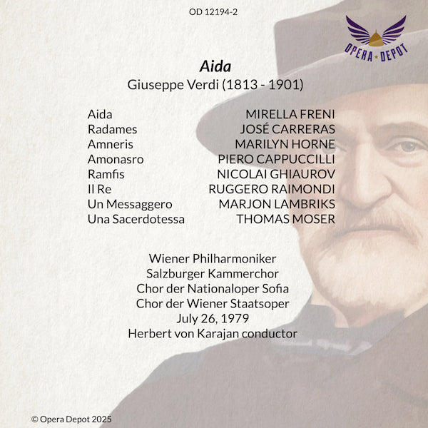 Verdi: Aida - Freni, Carreras, Horne, Cappuccilli, Ghiaurov, R. Raimondi; Karajan. Salzburg, 1979