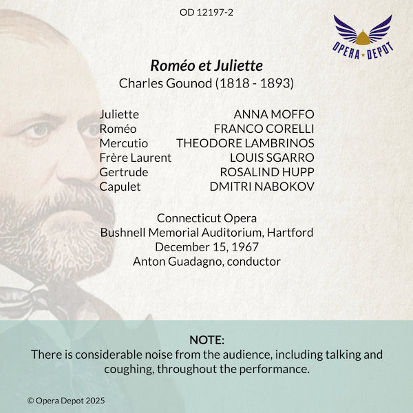 Gounod: Roméo et Juliette - Moffo, Corelli, Sgarro, Lambrinos; Guadagno. Hartford, 1967
