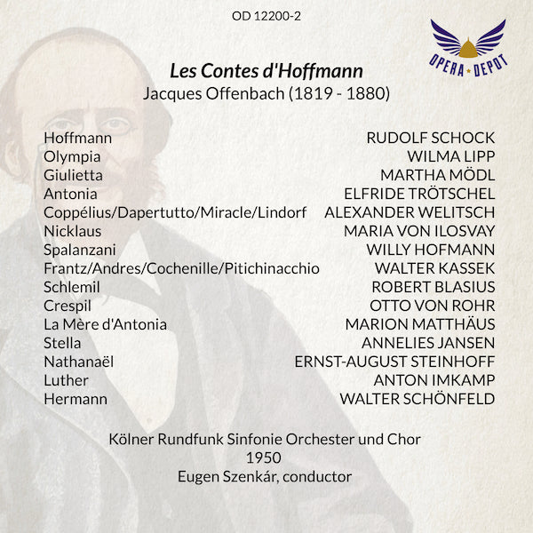 Offenbach: Les Contes d'Hoffmann (In German) - Schock, Mödl, Lipp, A. Welitsch, von Ilosvay; Szenkár. Köln, 1950
