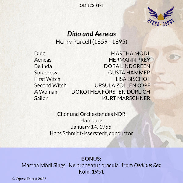 Purcell: Dido and Aeneas (In German) - Mödl, Prey; Schmidt-Isserstedt. Hamburg, 1955