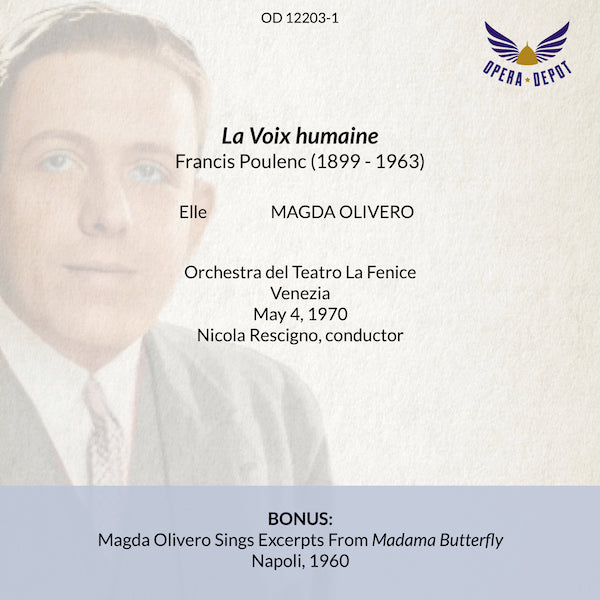 Poulenc: La Voix humaine (In Italian) - Olivero, Rescigno. Venezia, 1970