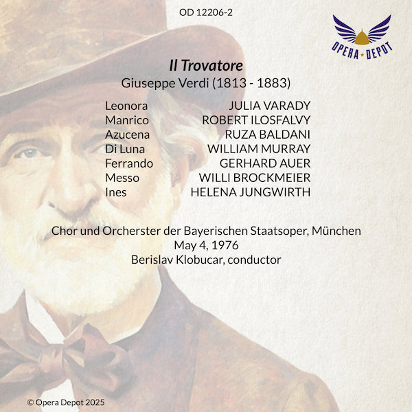 Verdi: Il Trovatore - Varady, Ilosfalvy, Baldani, Murray; Klobucar. München, 1976