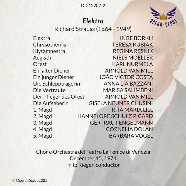 Strauss: Elektra - Borkh, Resnik, Kubiak, Moeller, Nurmela; Rieger. Venezia, 1971