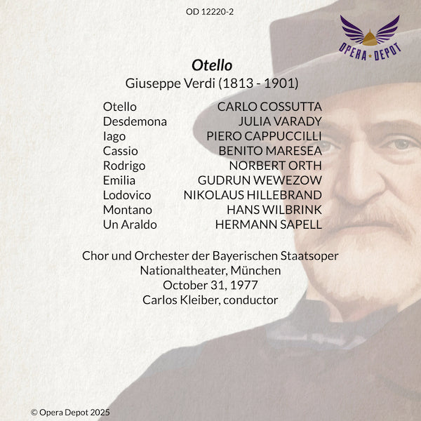 Verdi: Otello - Cossutta, Varady, Cappuccilli; C. Kleiber. München, 1977